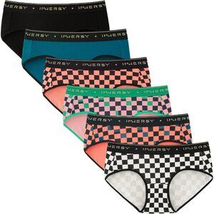 Women's Cotton Hipster Panties 6 Pack Mid Rise Tagless Comfortable Daily